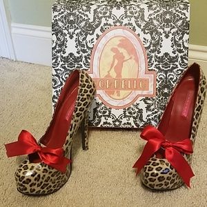 Concealed Platform Cheetah Print High Heels